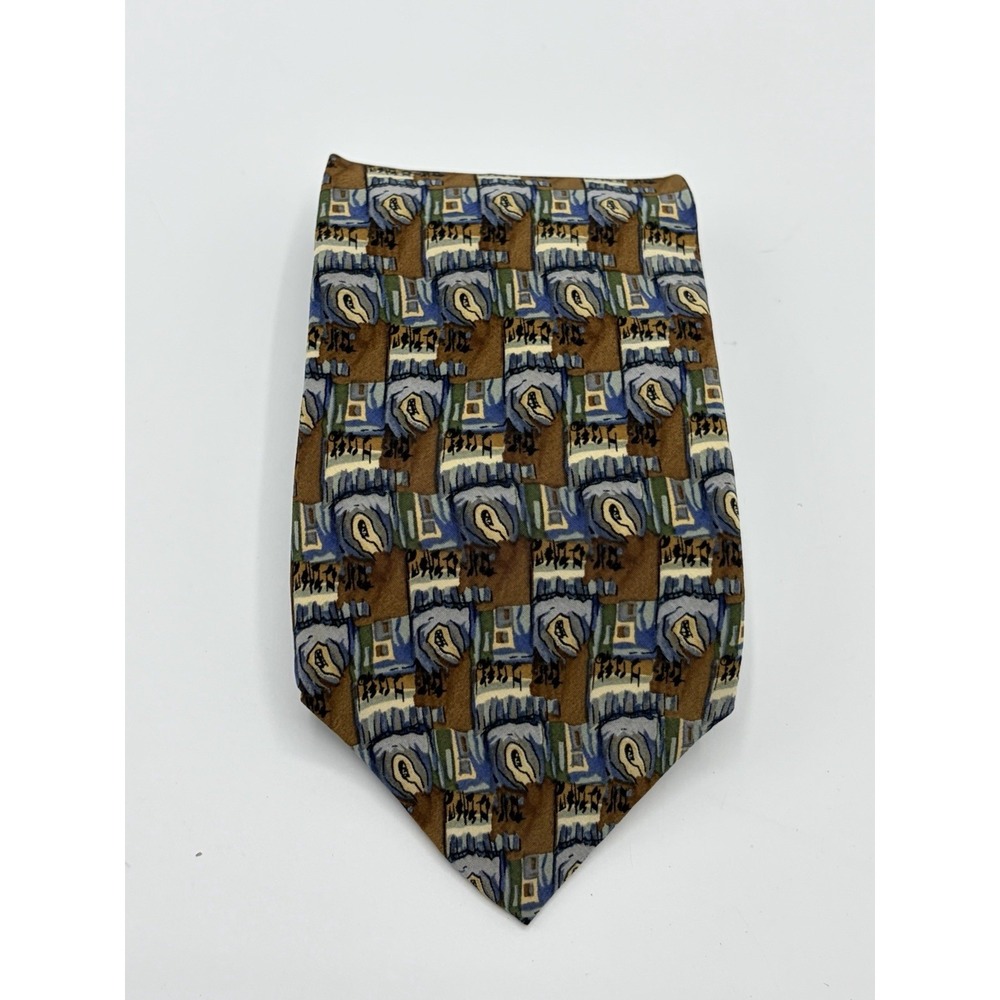 Jerry Garcia Tie Abstract Tennis Shoe Escape Collection 56" Stonehenge Silk USA